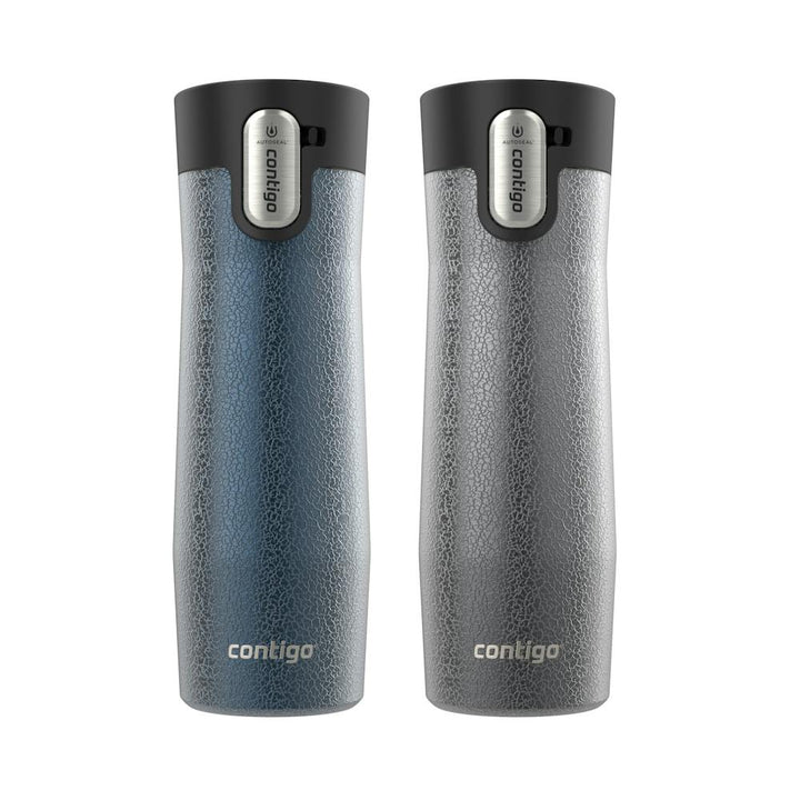 Contigo® West Loop 3.0 Stainless Steel Travel Mug with AUTOSEAL® Lid, 20oz, 2-Pack - Crystal Blueberry & Crystal Sake - KEDZ1
